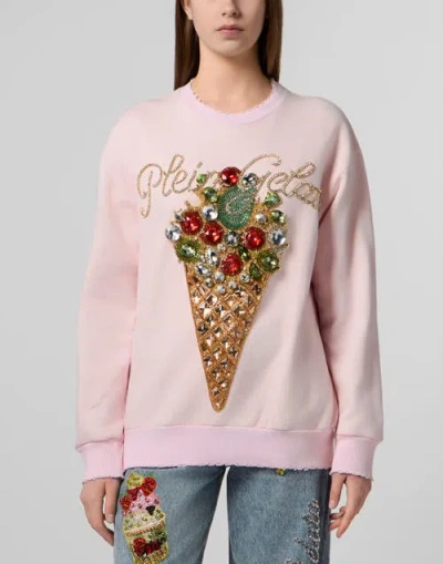 PHILIPP PLEIN PHILIPP PLEIN WASHED SWEATSHIRT GELATO WOMEN