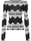 Philipp Plein Wave-jacquard Long-sleeve Top
