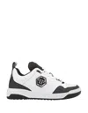 Philipp Plein Contrast Sole Sneakers Perforated Detailing In White