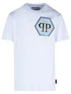 Philipp Plein Short Sleeve T-shirt With Printed Logo In White