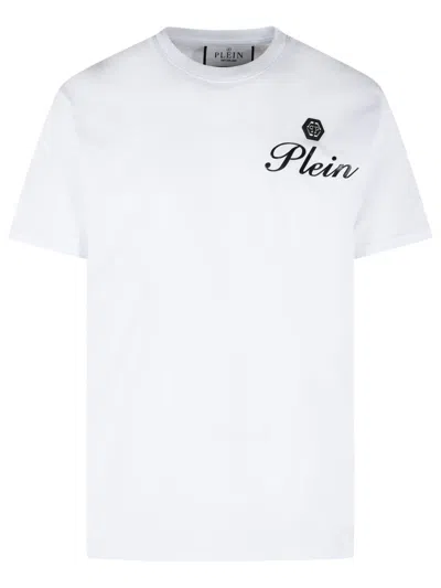 Philipp Plein Cotton T-shirt With Logo In White