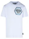 Philipp Plein Short Sleeve T-shirt With Printed Logo In Blue