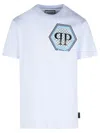 Philipp Plein Short Sleeve T-shirt With Printed Logo In White