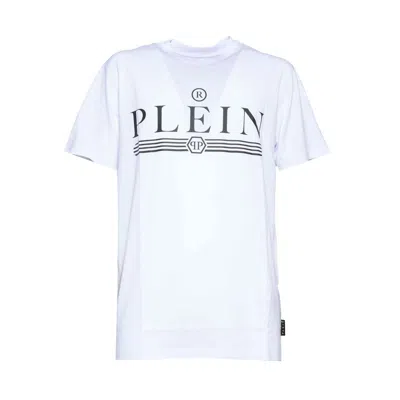 Philipp Plein White Cotton T-shirt With Logo Print