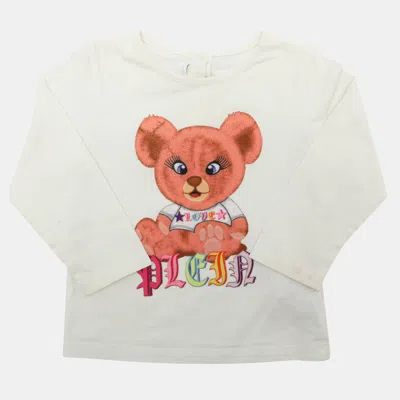 Pre-owned Philipp Plein White Cotton Teddy Bear Sweatshirt 12-18 Months
