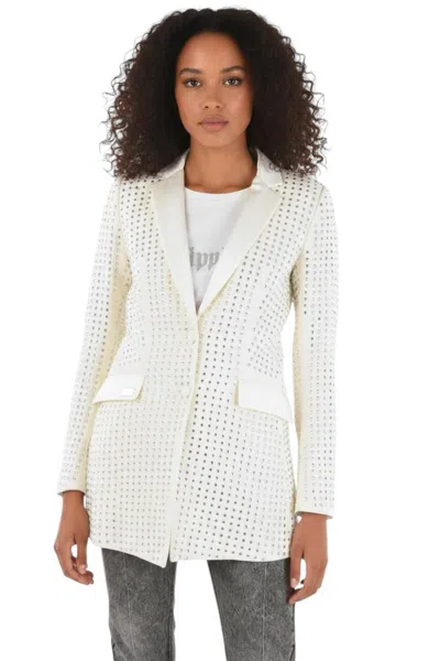 Philipp Plein Crystal-embellished Blazer In Animal Print