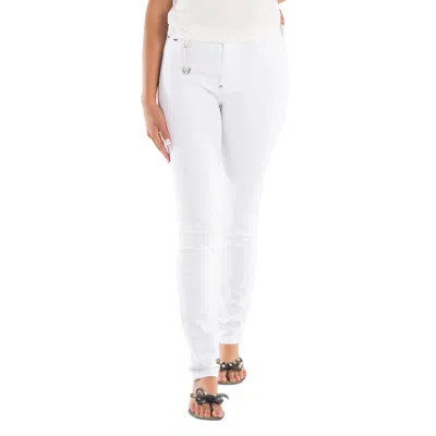 PHILIPP PLEIN PHILIPP PLEIN WHITE HIGH-WAIST COTTON JEGGINGS