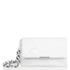 Philipp Plein White Leather Shoulder Bag With Embossed Monogram In White