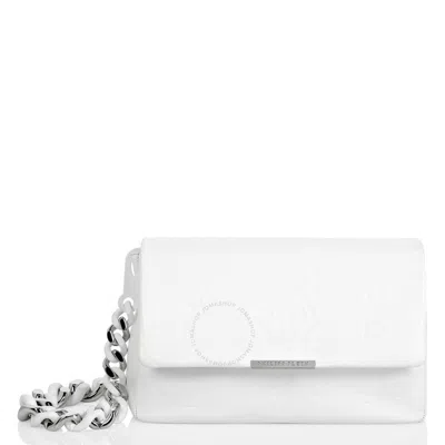 Philipp Plein White Leather Shoulder Bag With Embossed Monogram