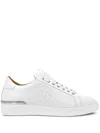Philipp Plein Embossed Sneakers In White