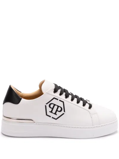 Philipp Plein White Logo Sneakers