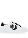 Philipp Plein Lo-top Leather Arrow Force Studs Sneakers In Nero