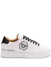 Philipp Plein White Sneakers With Contrasting Heel Counter
