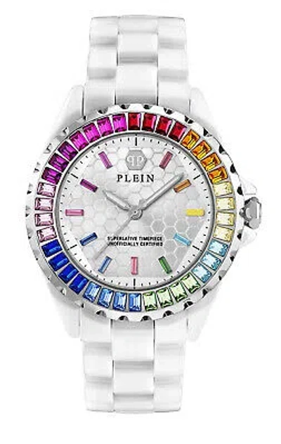 Pre-owned Philipp Plein White Womens Analogue Watch Plein Heaven Pwppa0124