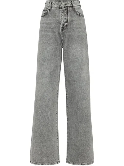 Philipp Plein Jeans Mit Weitem Bein In Gray