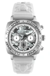 Philipp Plein Sport Wildcat Silicone Strap Watch, 40mm In White/stainless Steel