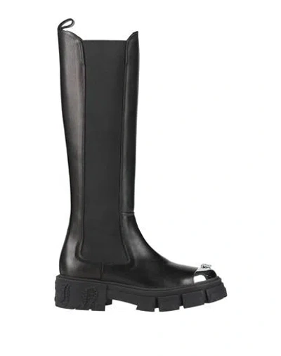 Philipp Plein Woman Boot Black Size 7 Leather