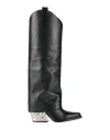 Philipp Plein Woman Boot Black Size 8 Leather In Black