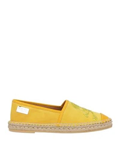 Philipp Plein Woman Espadrilles Yellow Size 6 Leather