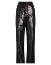 Philipp Plein Woman Jeans Black Size 28 Cotton, Polyester, Calfskin In Black