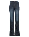 Philipp Plein Woman Denim Pants Blue Size 30 Cotton In Blue
