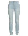 Philipp Plein Woman Jeans Blue Size 30 Cotton, Elastomultiester, Elastane In Blue