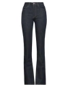Philipp Plein Woman Jeans Blue Size 31 Cotton, Polyester, Calfskin In Blue