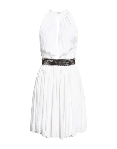 Philipp Plein Midi Dresses In White
