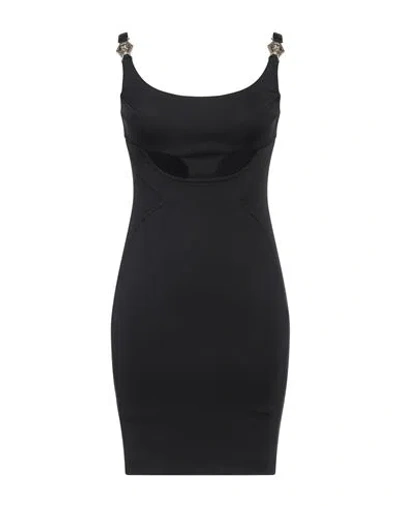 Philipp Plein Woman Mini Dress Black Size Xs Polyester, Cotton, Elastane