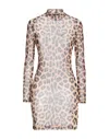 Philipp Plein Short Dresses In Beige