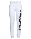 Philipp Plein Woman Pants White Size L Polyester, Cotton In White