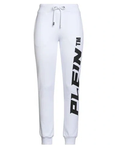 Philipp Plein Woman Pants White Size L Polyester, Cotton