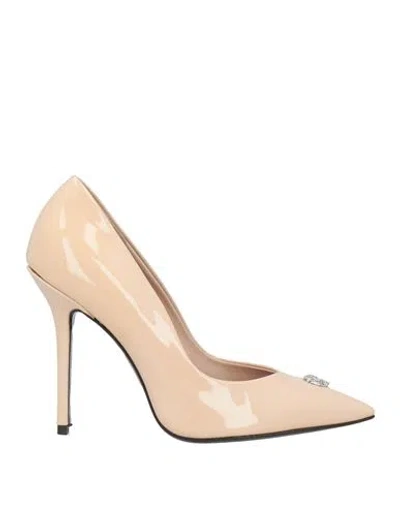 Philipp Plein Woman Pumps Beige Size 8 Leather In Neutral