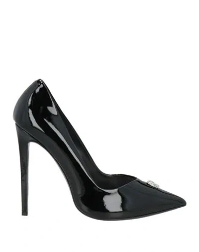 Philipp Plein Woman Pumps Black Size 8 Leather
