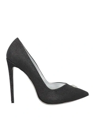 Philipp Plein Woman Pumps Charcoal Size 8 Textile Fibers In Gray