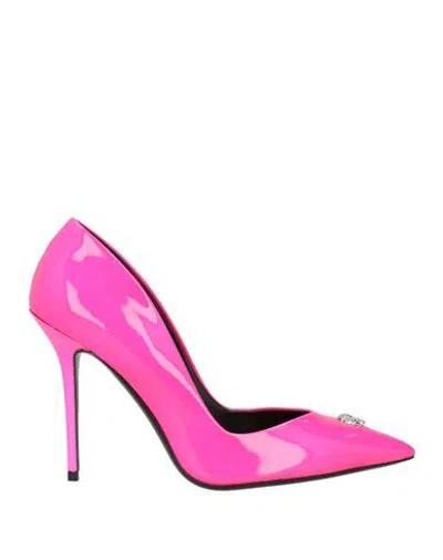 Philipp Plein Woman Pumps Fuchsia Size 9 Leather In Pink