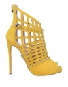 Philipp Plein Woman Sandals Yellow Size 6 Soft Leather In Yellow