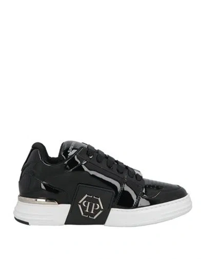 Philipp Plein Woman Sneakers Black Size 6 Textile Fibers