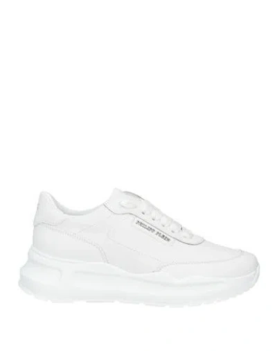 Philipp Plein Woman Sneakers White Size 7 Leather