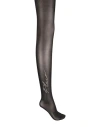 Philipp Plein Woman Socks & Hosiery Black Size 6 Nylon, Elastane, Cotton, Glass In Black