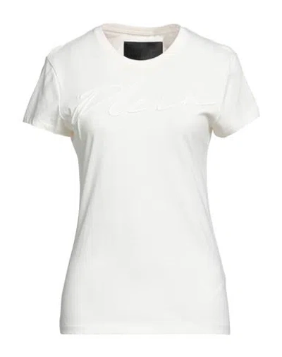 Philipp Plein Woman T-shirt Ivory Size L Cotton, Polyester In White