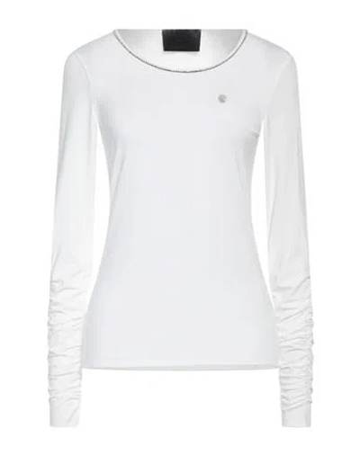 Philipp Plein Woman T-shirt Ivory Size Xs Viscose, Elastane In White