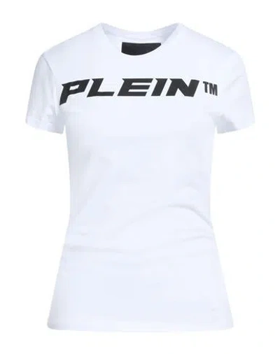 Philipp Plein Woman T-shirt White Size M Cotton