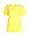 Philipp Plein Woman T-shirt Yellow Size Xs Cotton, Polyamide, Viscose, Polyester In Yellow
