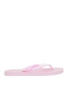 Philipp Plein Woman Toe Strap Sandals Pink Size 10-11 Rubber In Pink