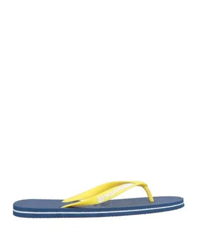 Philipp Plein Woman Toe Strap Sandals Yellow Size 10-11 Rubber