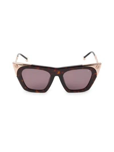 Philipp Plein Women's 52mm Cat Eye Sunglasses In Brown