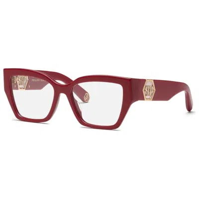 Philipp Plein Women's 54mm Eyeglasses Vpp1645401ck In Red