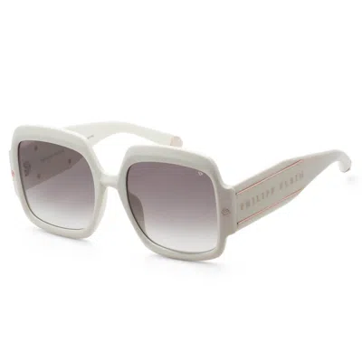 Philipp Plein Women's 56 Mm White Sunglasses In Brown