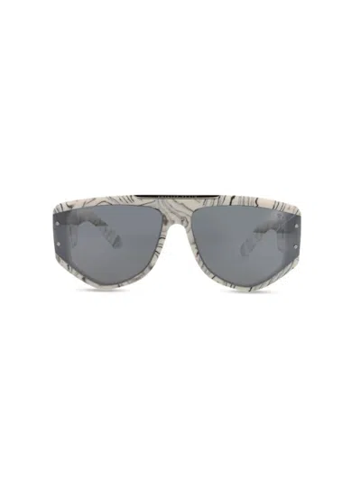 Philipp Plein Women's 65mm Shield Sunglasses In Ivory